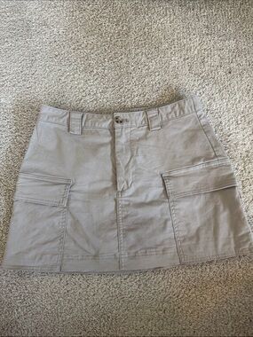 Abercrombie & Fitch Beige Cargo Pocket Mini Skirt